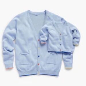 Hill house home Baby light Blue Cardigan with Colorful Buttons